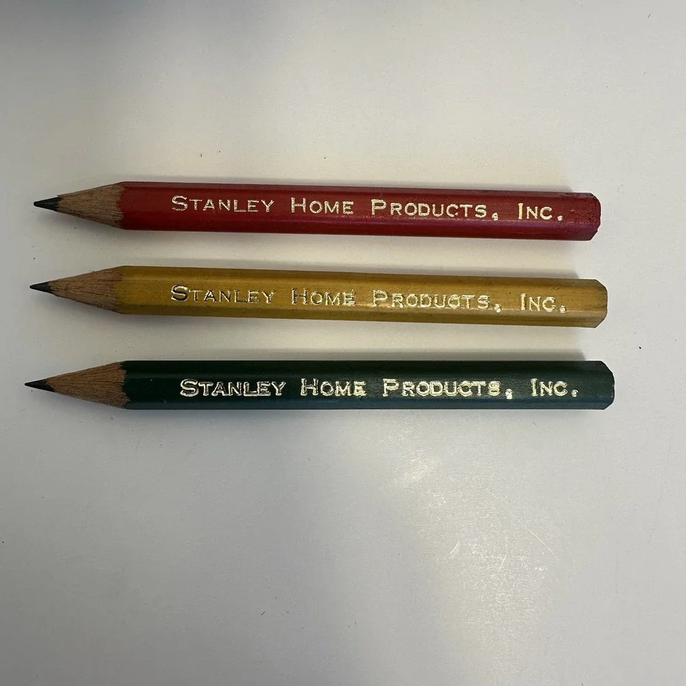 Vintage Stanley Home Products Advertising Pencils Lot ~220 Red Green Gold Promo